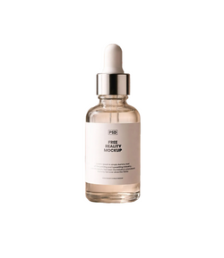 Crystal Clear Glow Serum in clear glass dropper bottle with silver collar