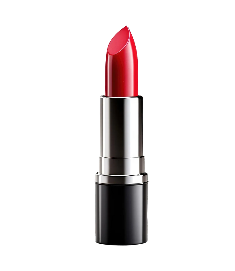 Scarlet Chrome Lipstick bold red bullet in black chrome case