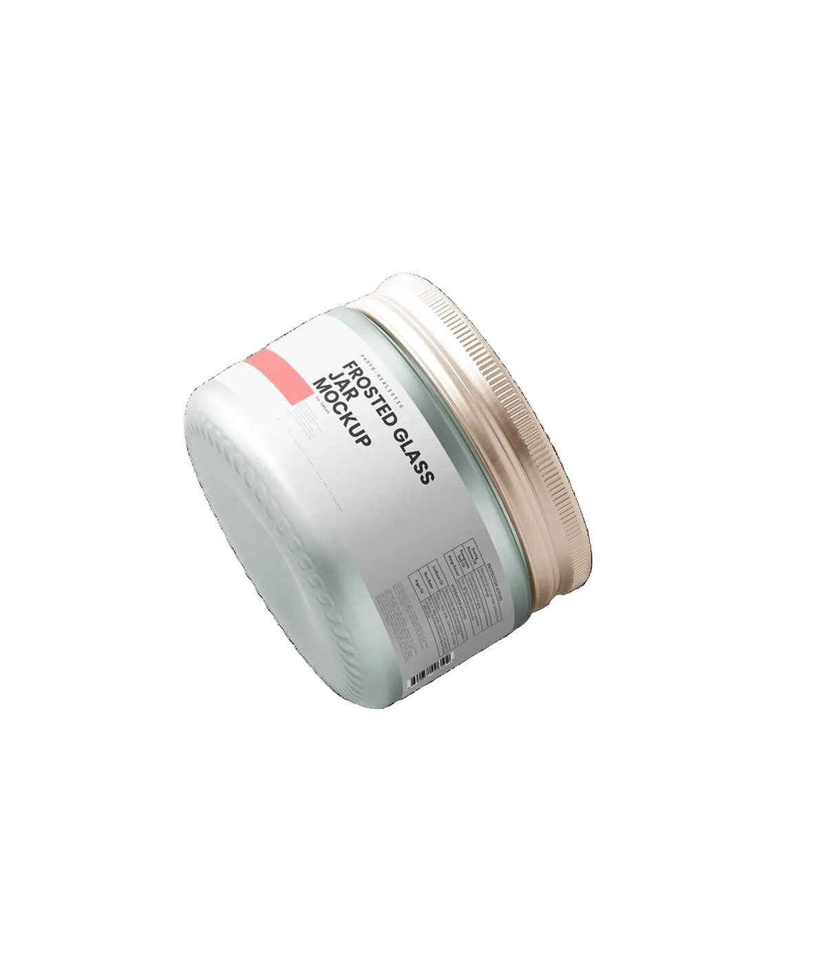 Frosted Glow Body Cream in frosted glass jar with ribbed silver lid